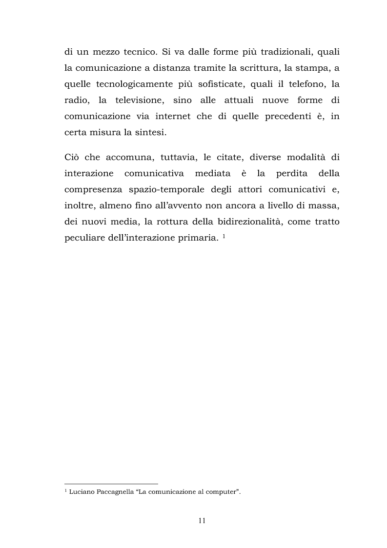 Anteprima della tesi: La costruzione della socialità online: il caso di Atlantide e C6, Pagina 11