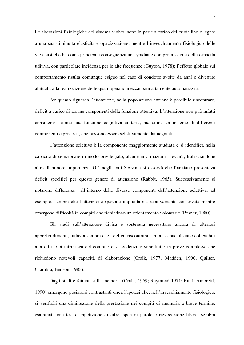 Anteprima della tesi: Deficit di aggiornamento della memoria di lavoro nel deterioramento cognitivo lieve, Pagina 5