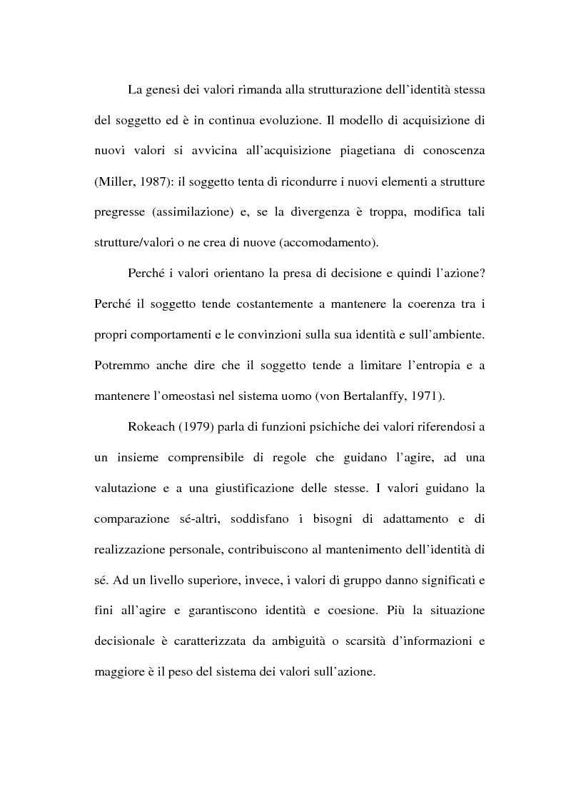 Anteprima della tesi: I valori e il processo decisionale nelle organizzazioni, Pagina 9