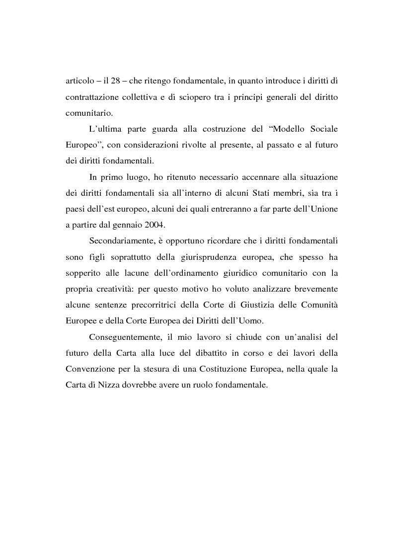 Anteprima della tesi: La Carta di Nizza e i rapporti di lavoro, Pagina 4