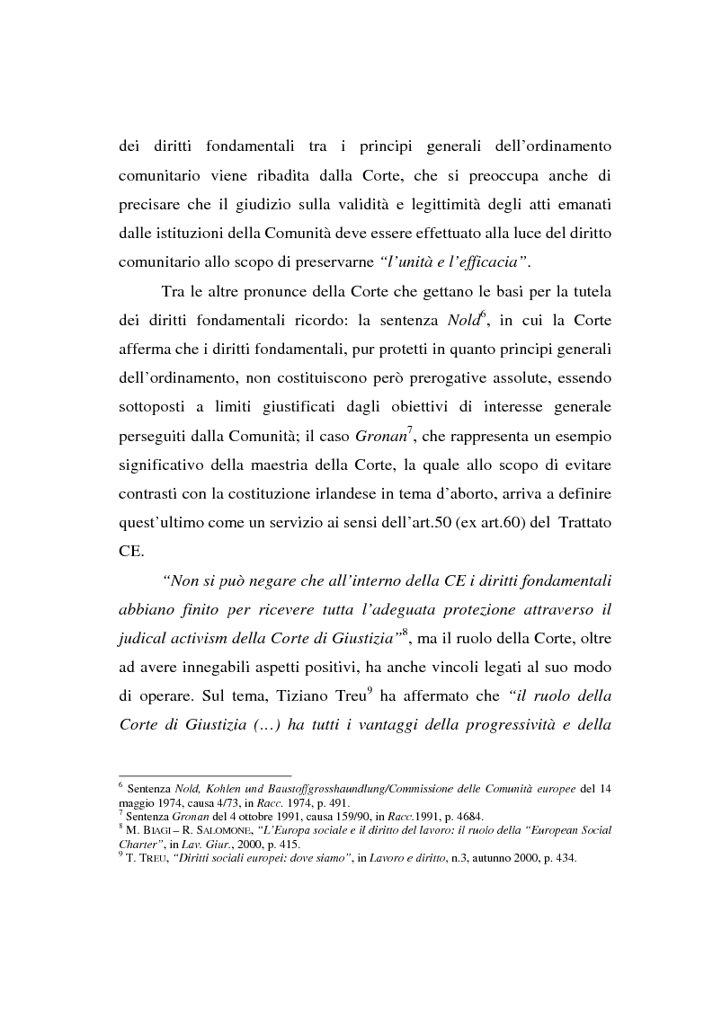 Anteprima della tesi: La Carta di Nizza e i rapporti di lavoro, Pagina 7