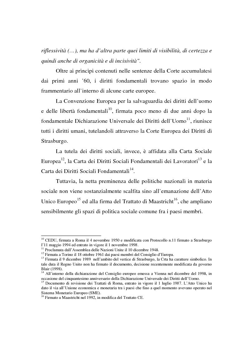 Anteprima della tesi: La Carta di Nizza e i rapporti di lavoro, Pagina 8