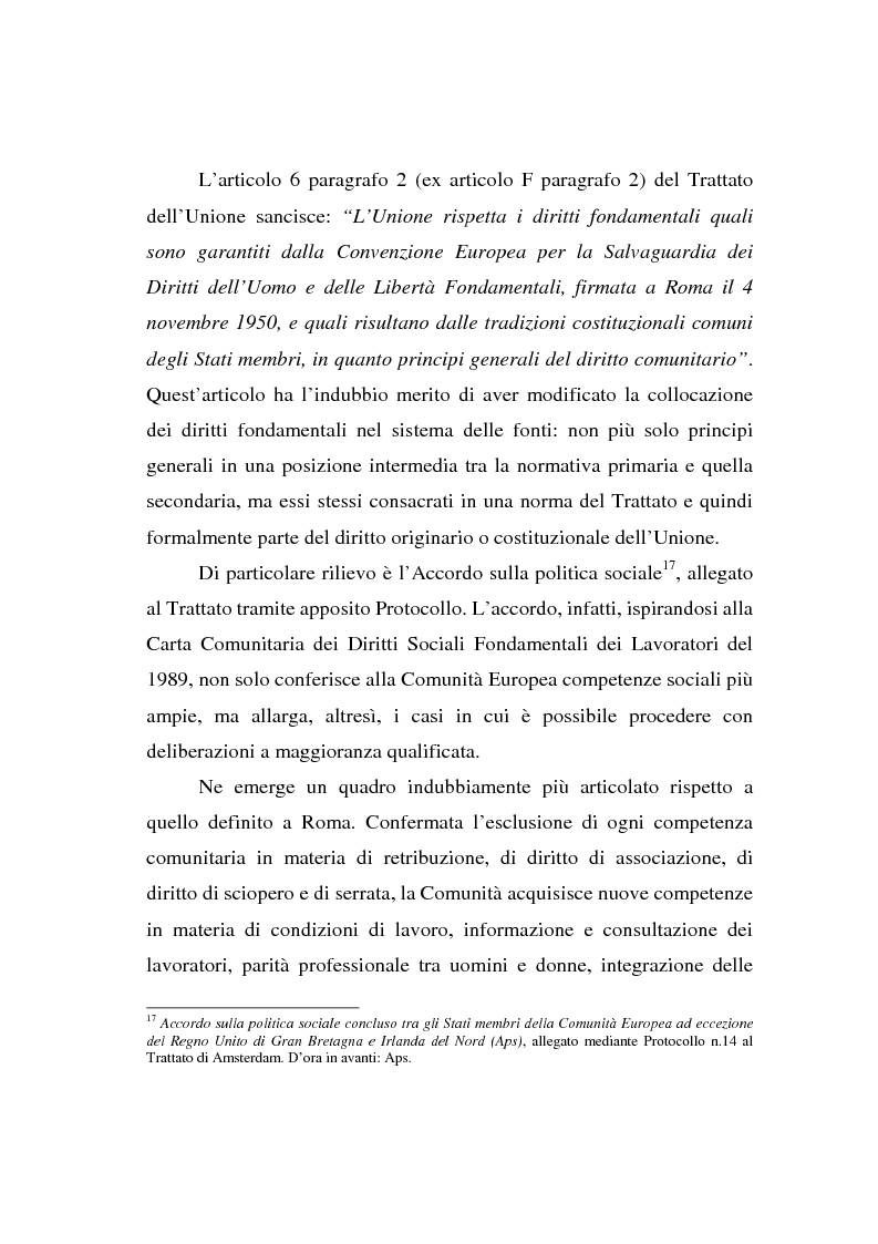 Anteprima della tesi: La Carta di Nizza e i rapporti di lavoro, Pagina 9
