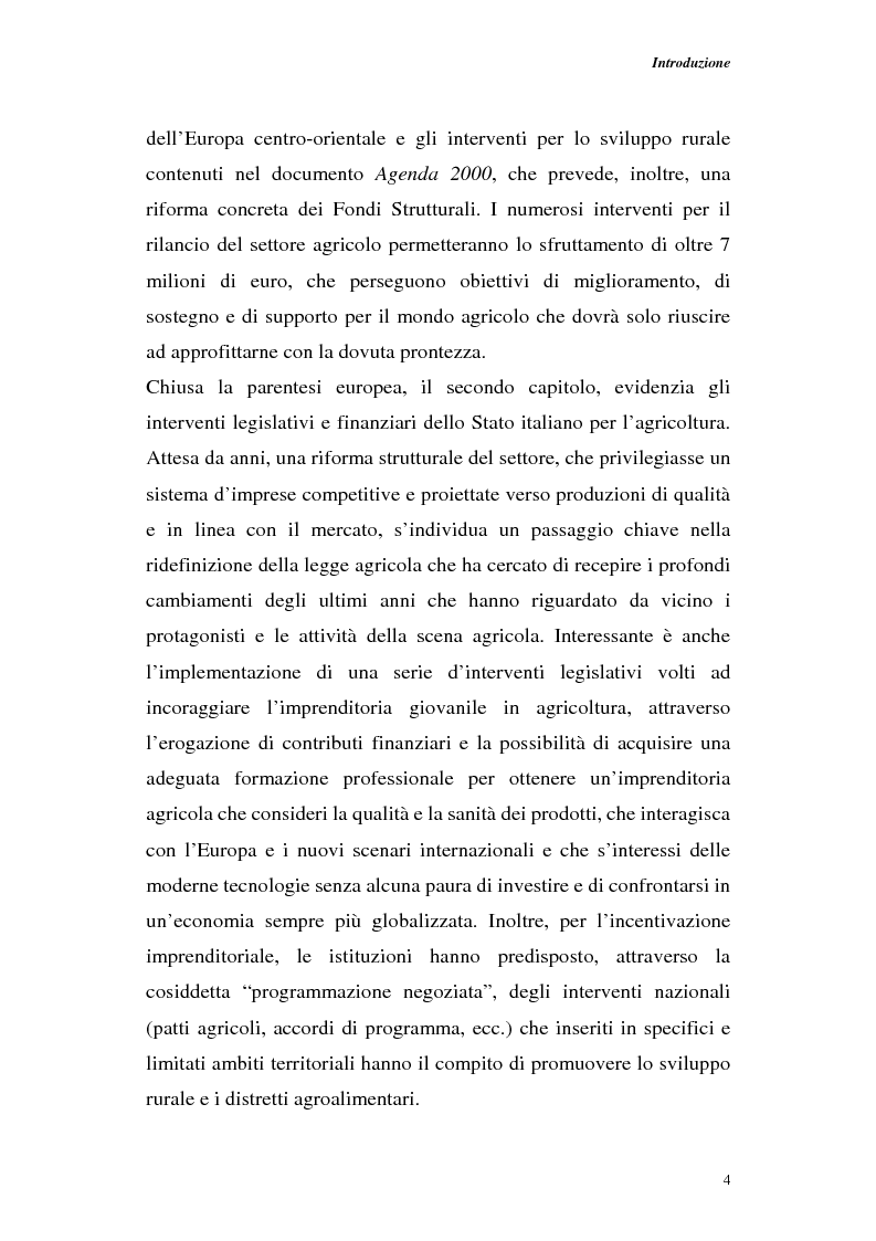 Anteprima della tesi: Profili di gestione finanziaria delle imprese agricole, Pagina 4