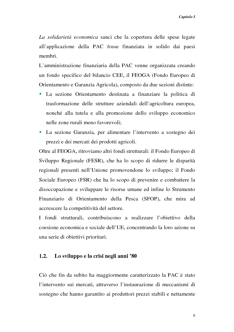 Anteprima della tesi: Profili di gestione finanziaria delle imprese agricole, Pagina 9