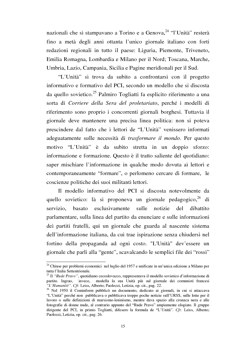 Anteprima della tesi: Le trasformazioni culturali e strutturali de ''L'Unità'', Pagina 13