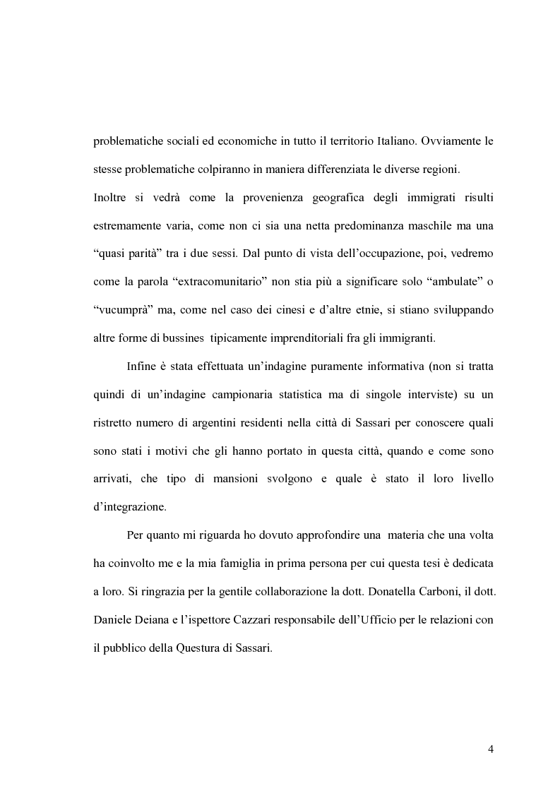 Anteprima della tesi: Popolazione e mobilità: l'immigrazione in Italia e in Sardegna, Pagina 2