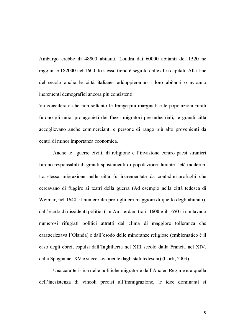 Anteprima della tesi: Popolazione e mobilità: l'immigrazione in Italia e in Sardegna, Pagina 7