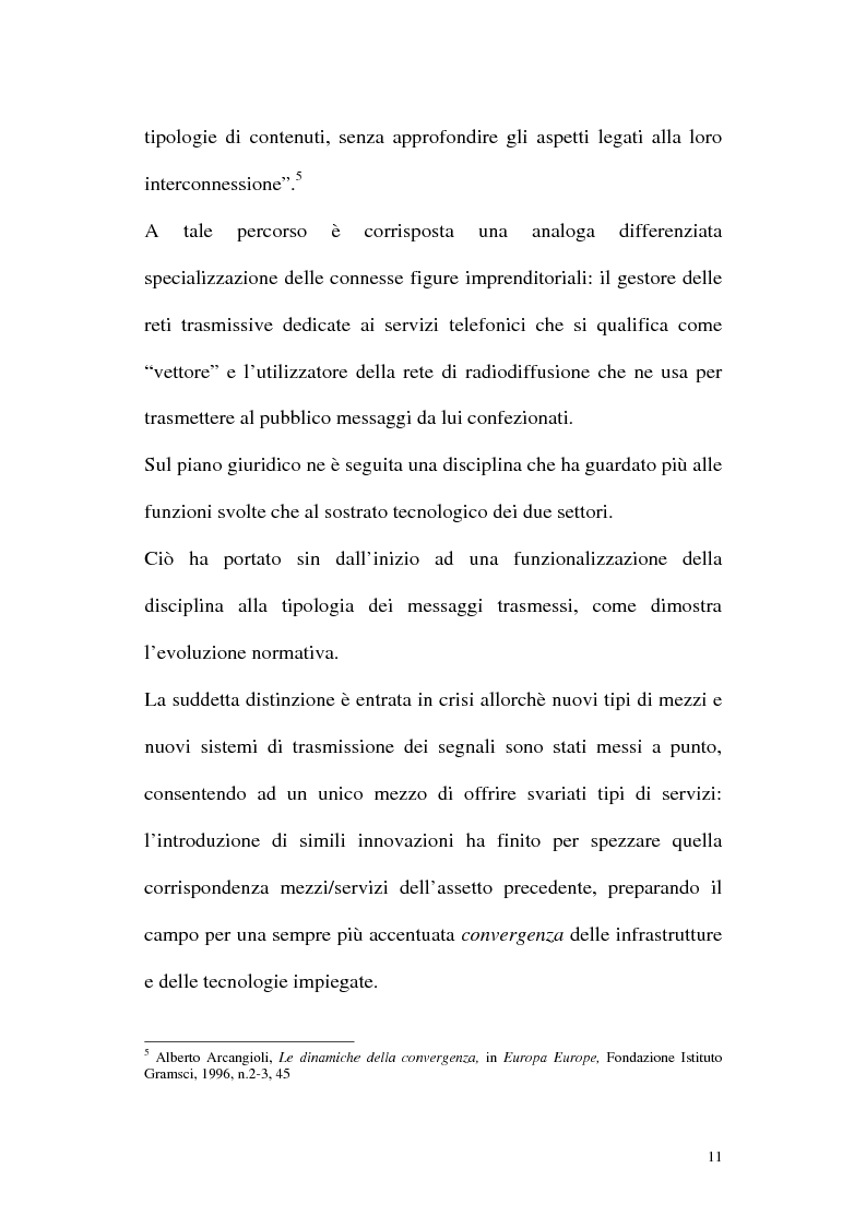 Anteprima della tesi: Il diritto alla comunicazione nel nuovo panorama tecnologico della convergenza multimediale, Pagina 10