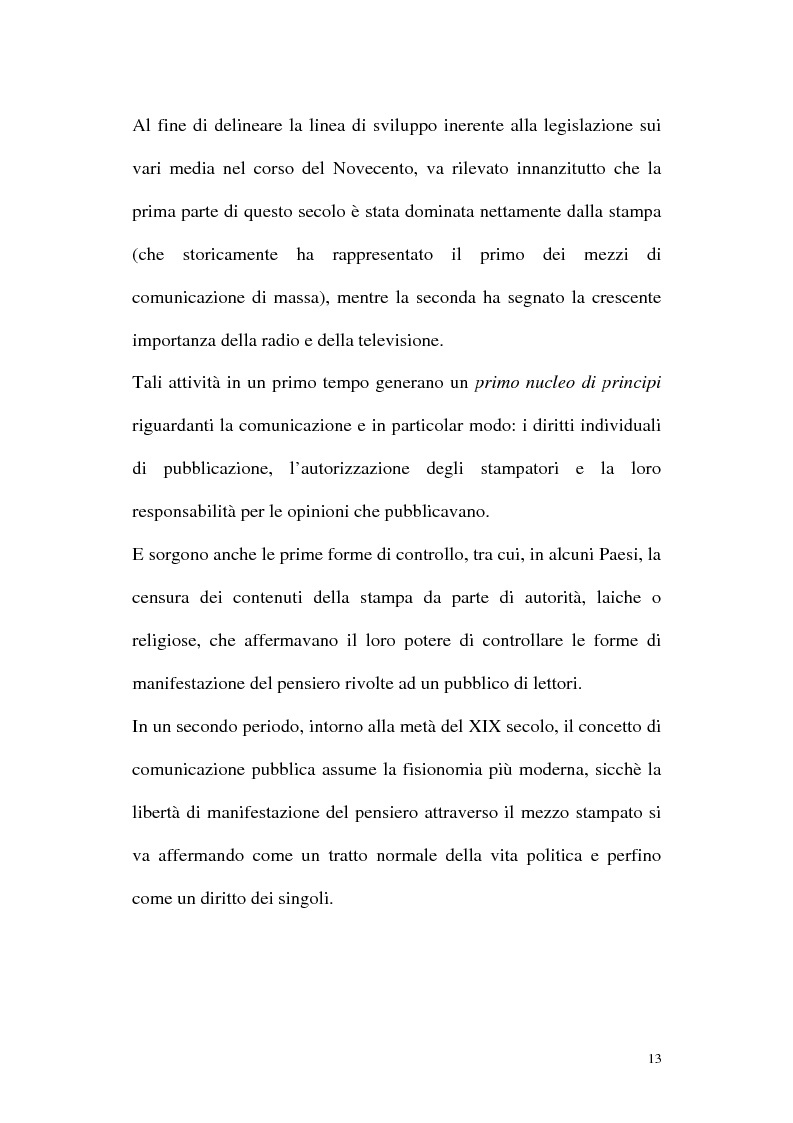 Anteprima della tesi: Il diritto alla comunicazione nel nuovo panorama tecnologico della convergenza multimediale, Pagina 12