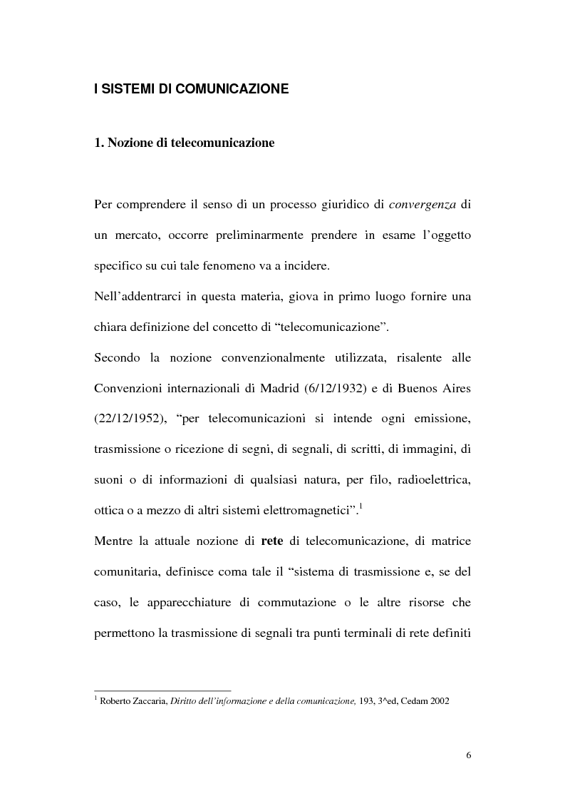 Anteprima della tesi: Il diritto alla comunicazione nel nuovo panorama tecnologico della convergenza multimediale, Pagina 5