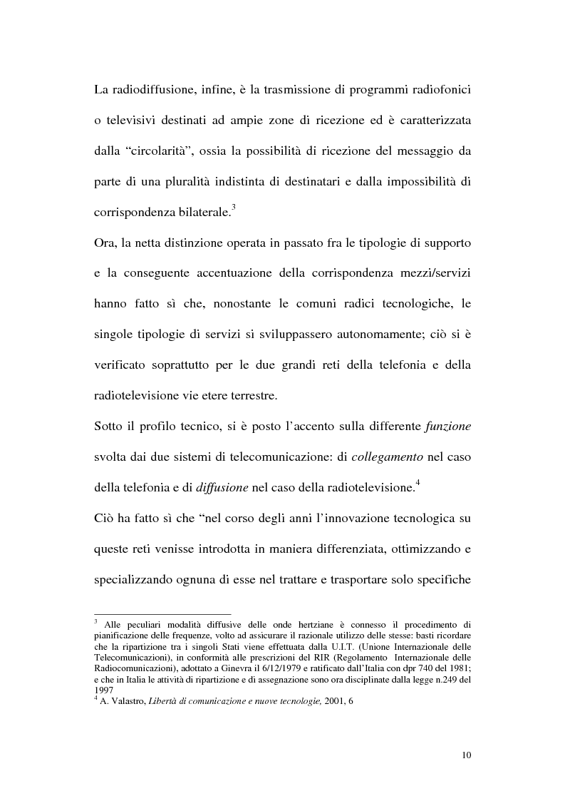 Anteprima della tesi: Il diritto alla comunicazione nel nuovo panorama tecnologico della convergenza multimediale, Pagina 9