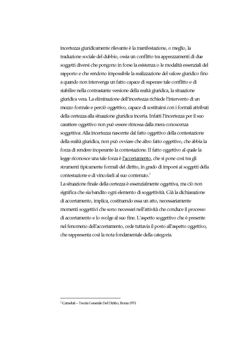 Anteprima della tesi: Accertamento negoziale, Pagina 3
