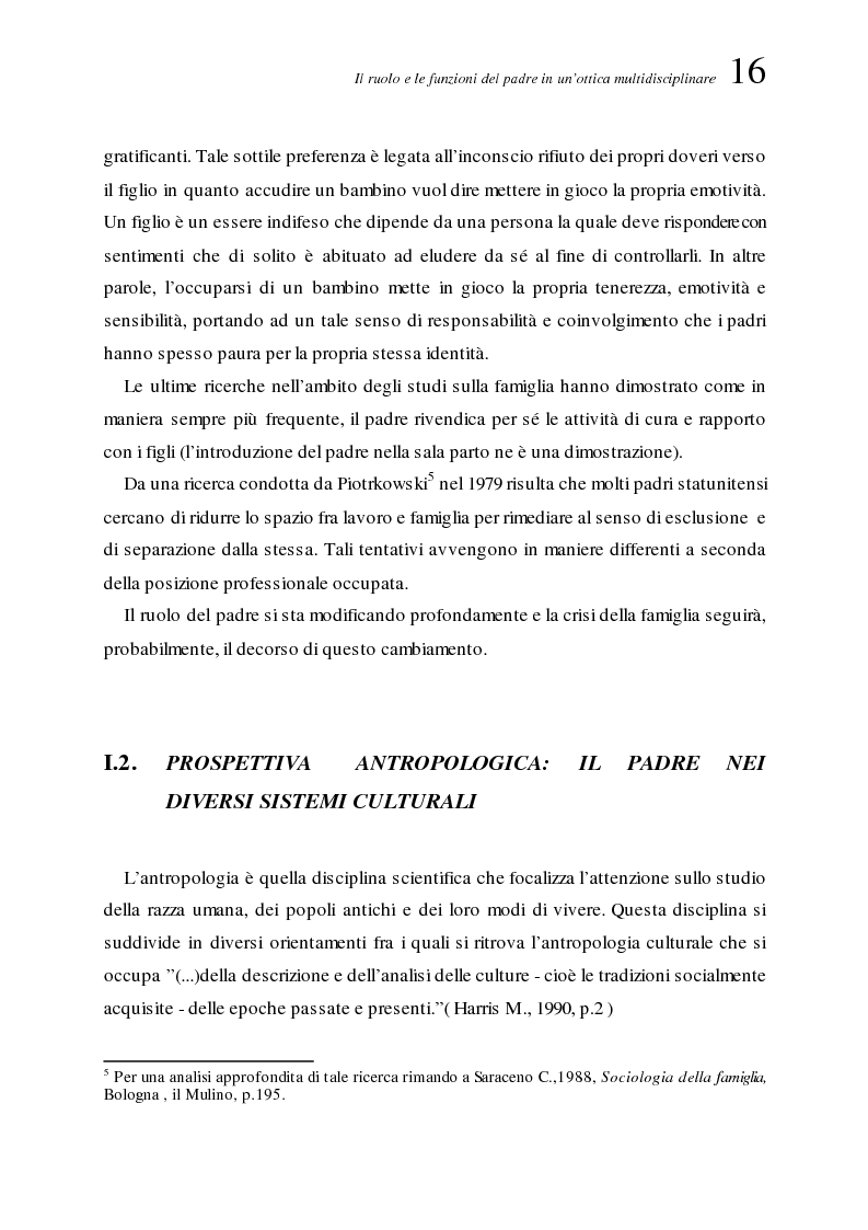 Anteprima della tesi: Assenza delle figura paterna e valutazione di sè in età evolutiva, Pagina 12