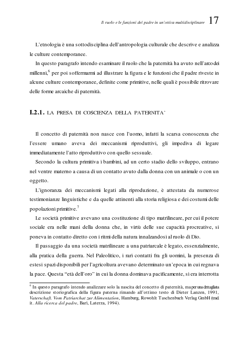 Anteprima della tesi: Assenza delle figura paterna e valutazione di sè in età evolutiva, Pagina 13