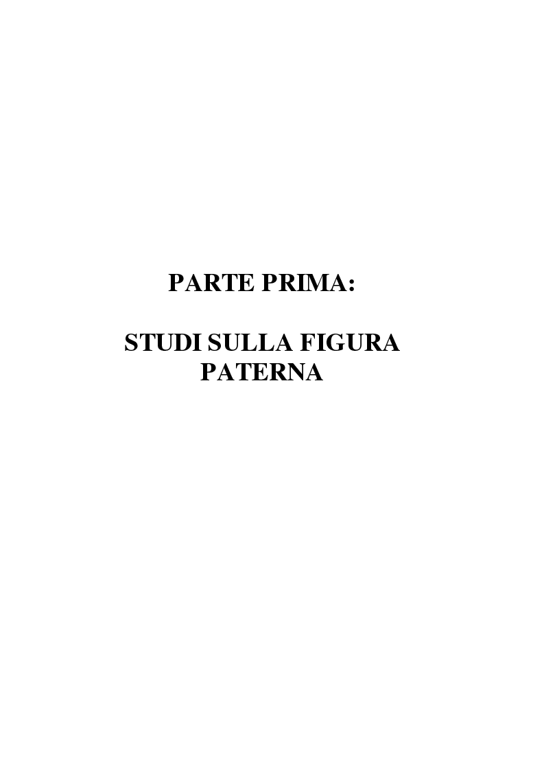 Anteprima della tesi: Assenza delle figura paterna e valutazione di sè in età evolutiva, Pagina 4
