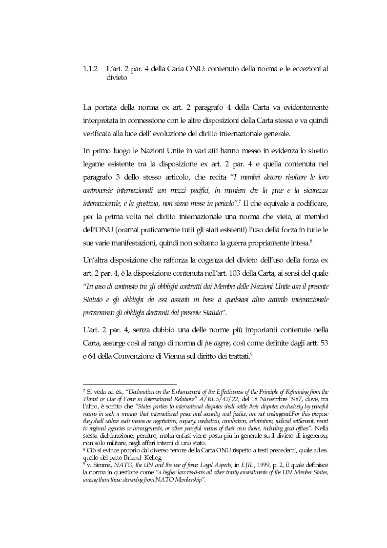 Anteprima della tesi: Sovranità, diritti umani e uso della forza: l'intervento armato ''umanitario'', Pagina 5