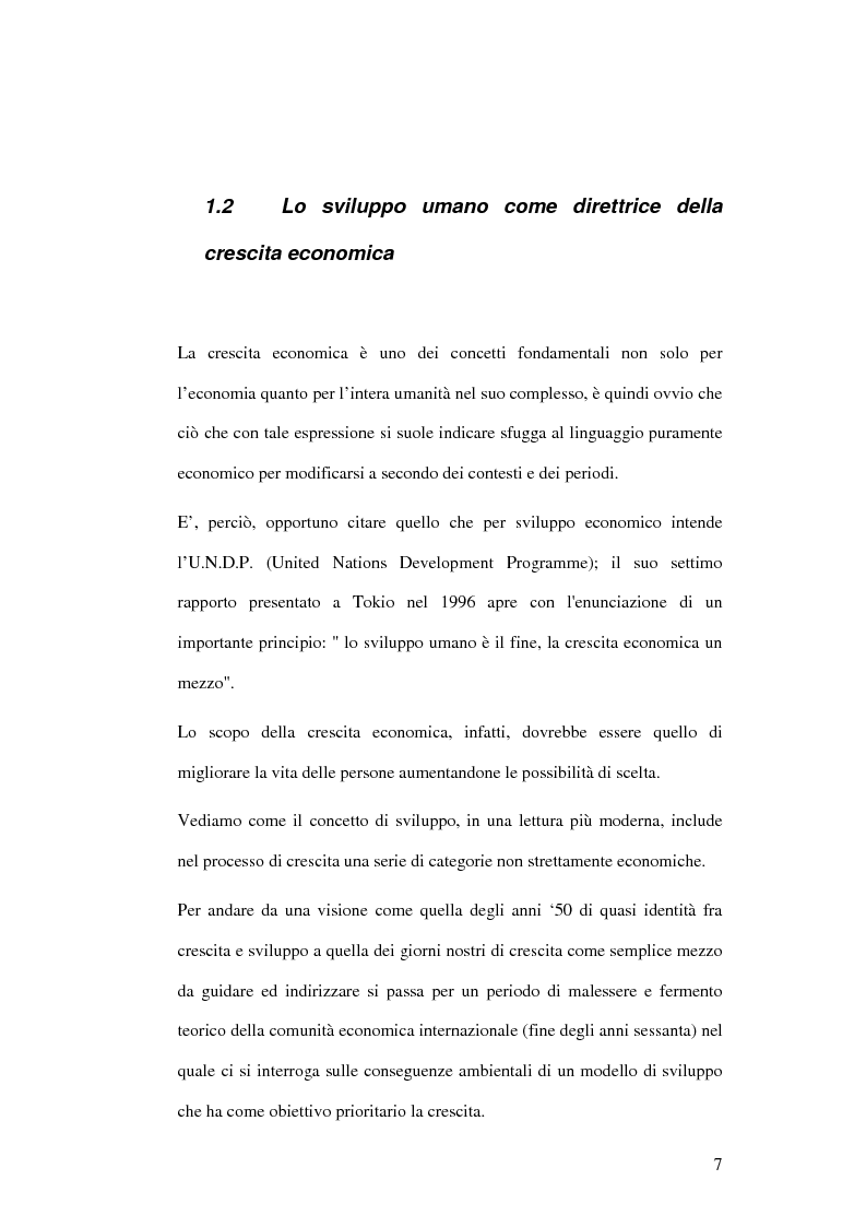Anteprima della tesi: La crescita economica come sviluppo fra benessere e spesa pubblica, Pagina 5