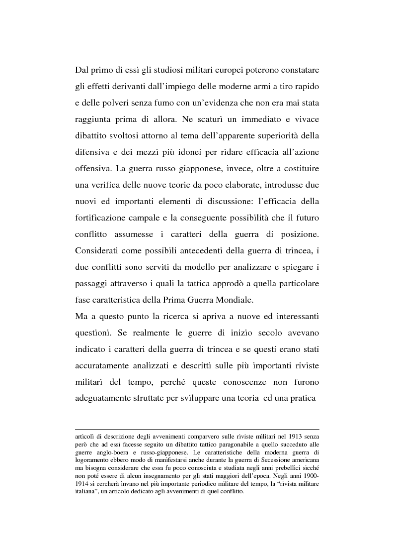 Anteprima della tesi: L’esperienza inutile. L’esempio dei conflitti anglo-boero e russo-giapponese e l’impreparazione italiana alla guerra di trincea (1900-1914), Pagina 4