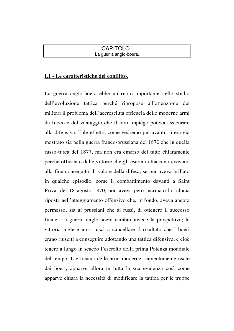 Anteprima della tesi: L’esperienza inutile. L’esempio dei conflitti anglo-boero e russo-giapponese e l’impreparazione italiana alla guerra di trincea (1900-1914), Pagina 8
