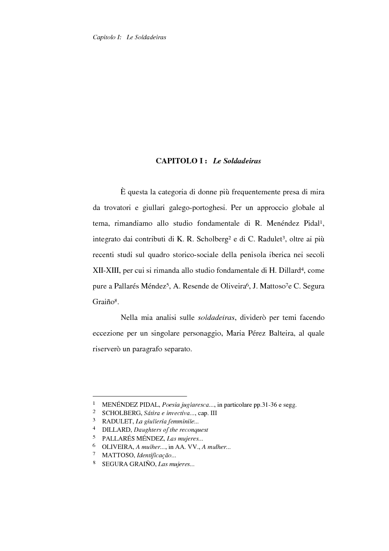 Anteprima della tesi: La figura della donna nelle Cantigas de escarnho e de maldizer: repertorio tematico, Pagina 3