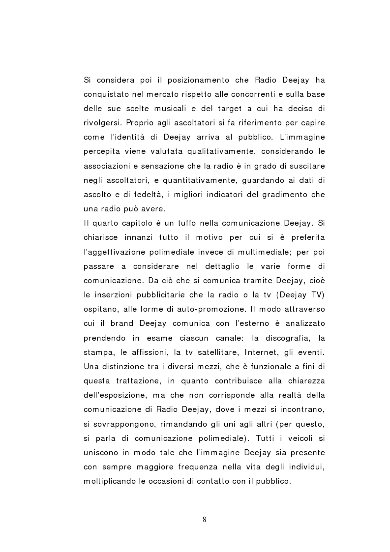 Anteprima della tesi: Il caso Radio Deejay: una comunicazione polimediale, Pagina 3