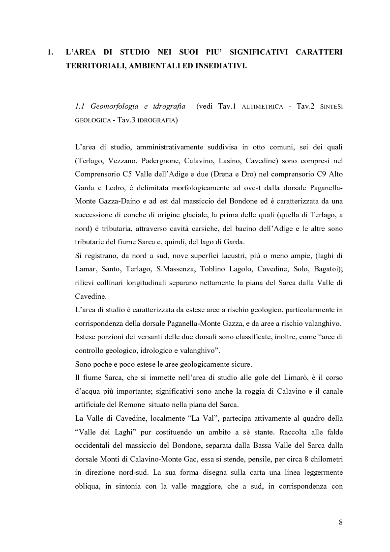 Anteprima della tesi: La riqualificazione ed il restauro territoriale della Valle dei Laghi e della Valle di Cavedine (Trentino Occidentale), Pagina 3