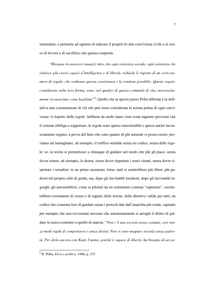 Anteprima della tesi: La libertà politica: Raymond Polin, Pagina 7