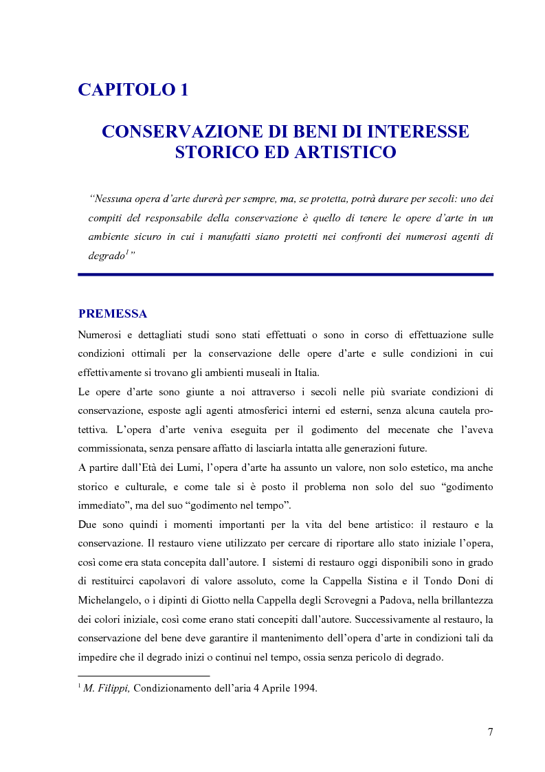 Anteprima della tesi: Messa a punto di un sistema di monitoraggio delle condizioni ambientali per la conservazione dei beni di interesse storico ed artistico. Lo Steri di Palermo, Pagina 5