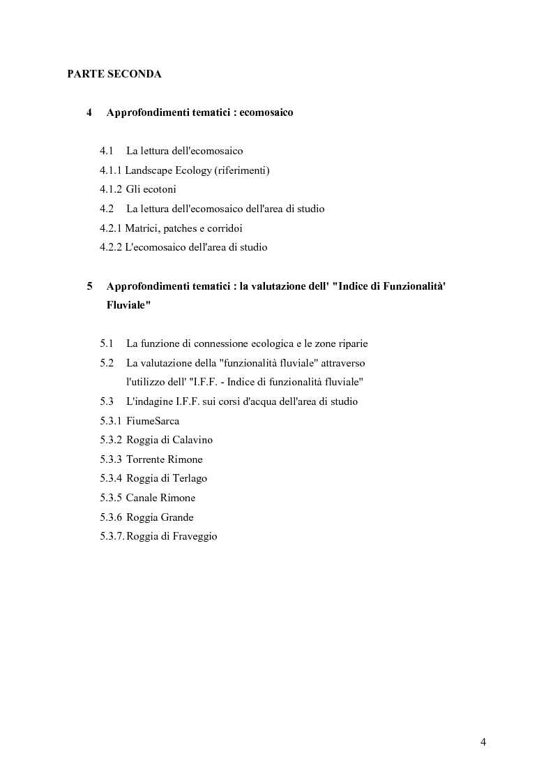 Indice della tesi: La riqualificazione ed il restauro territoriale della Valle dei Laghi e di Cavedine - Trentino Occidentale, Pagina 3