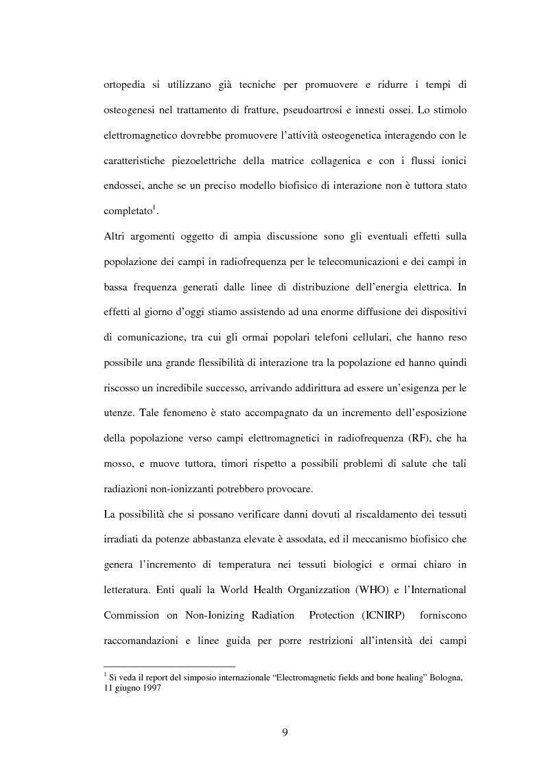 Anteprima della tesi: Modelli a risonanza parametrica dell'interazione bioelettromagnetica, Pagina 3