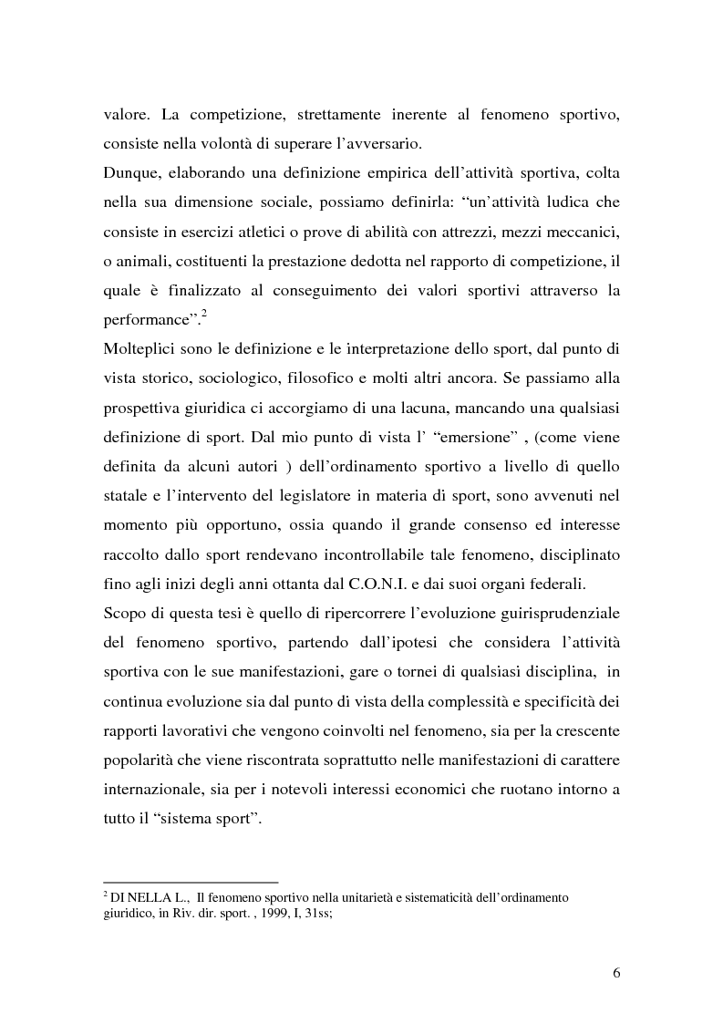 Anteprima della tesi: Il lavoro sportivo, Pagina 2