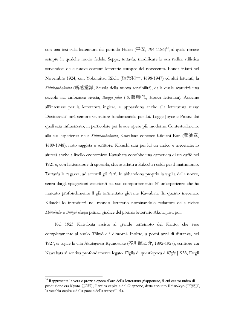 Anteprima della tesi: Tempo, memoria e impulso antinarrativo in Yama no oto di Kawabata Yasunari, Pagina 7
