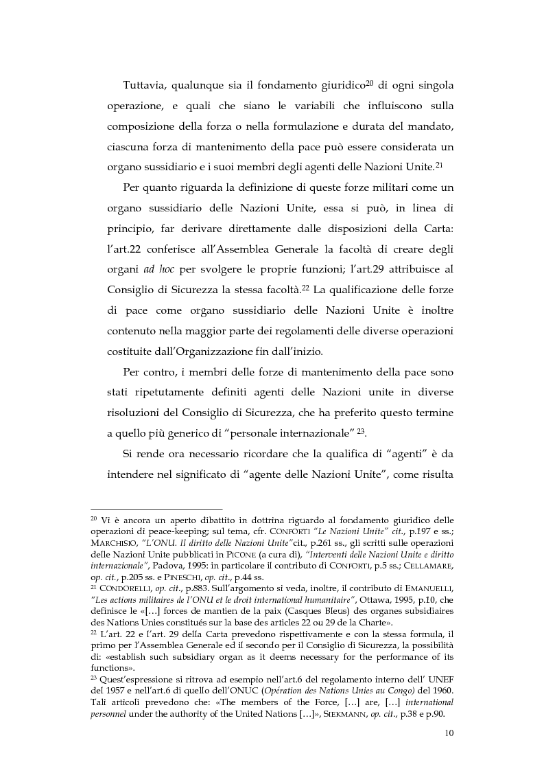 Anteprima della tesi: Operazioni delle Nazioni Unite per il mantenimento della pace e obblighi di diritto internazionale umanitario, Pagina 10