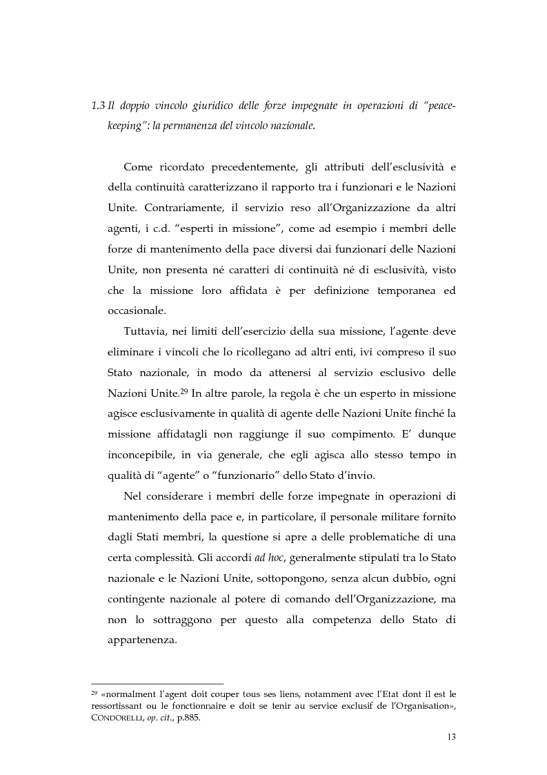 Anteprima della tesi: Operazioni delle Nazioni Unite per il mantenimento della pace e obblighi di diritto internazionale umanitario, Pagina 13