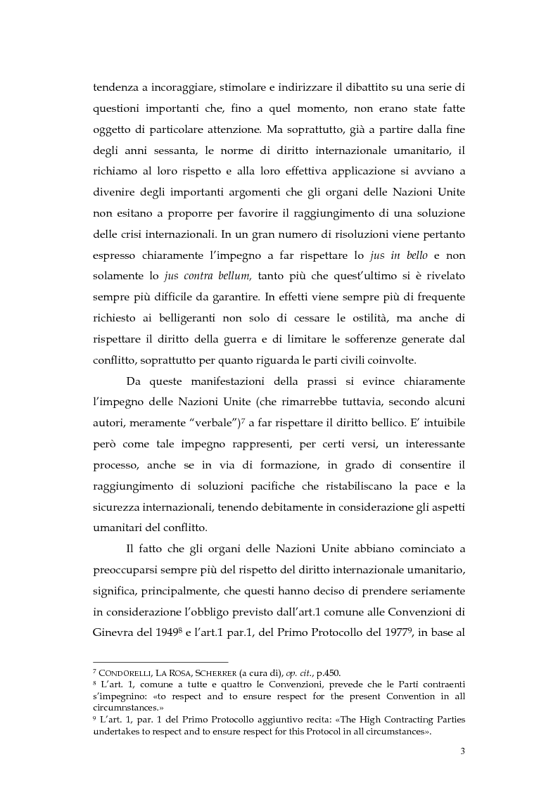 Anteprima della tesi: Operazioni delle Nazioni Unite per il mantenimento della pace e obblighi di diritto internazionale umanitario, Pagina 3