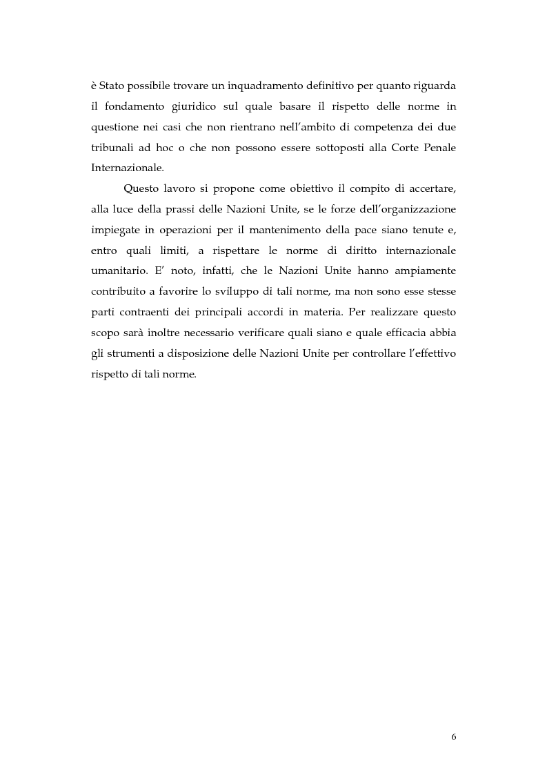 Anteprima della tesi: Operazioni delle Nazioni Unite per il mantenimento della pace e obblighi di diritto internazionale umanitario, Pagina 6