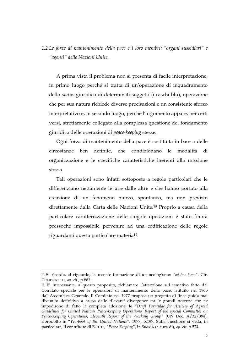 Anteprima della tesi: Operazioni delle Nazioni Unite per il mantenimento della pace e obblighi di diritto internazionale umanitario, Pagina 9
