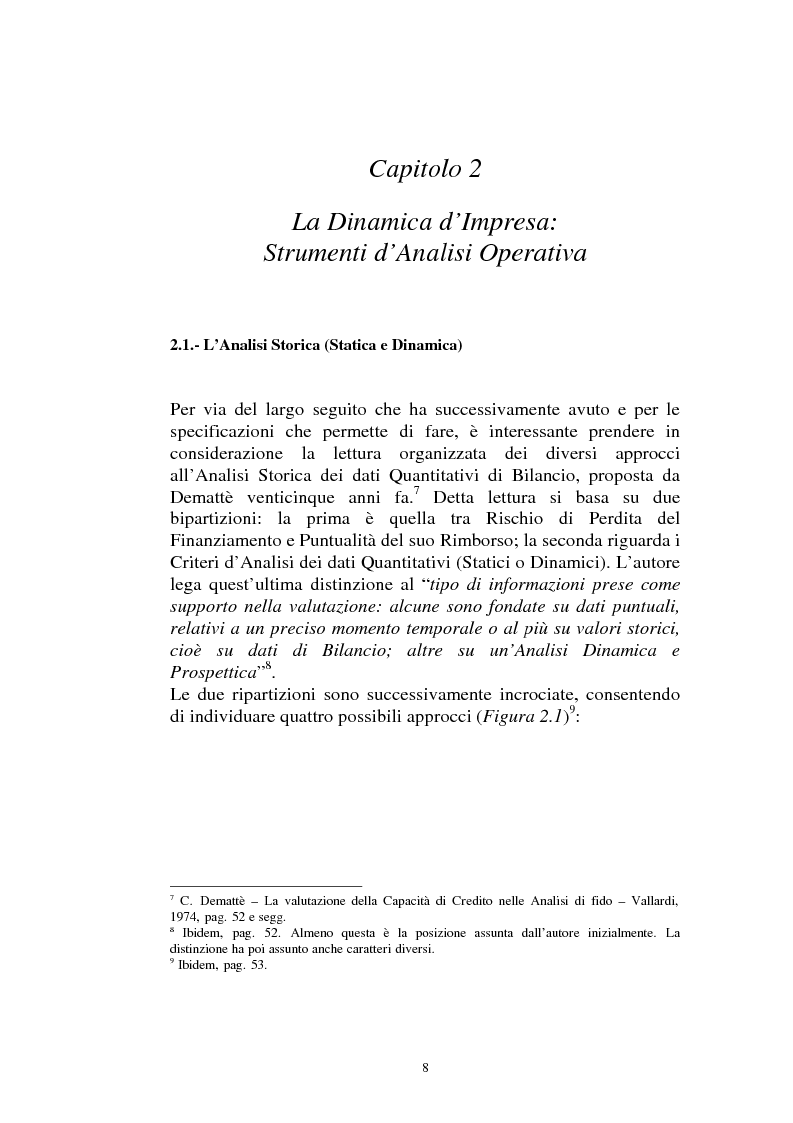 Anteprima della tesi: Il ruolo dei dati quantitativi di bilancio nell'analisi delle dinamiche d'impresa. Applicazioni nella Cassa di Risparmio di Pistoia e Pescia SpA, Pagina 8