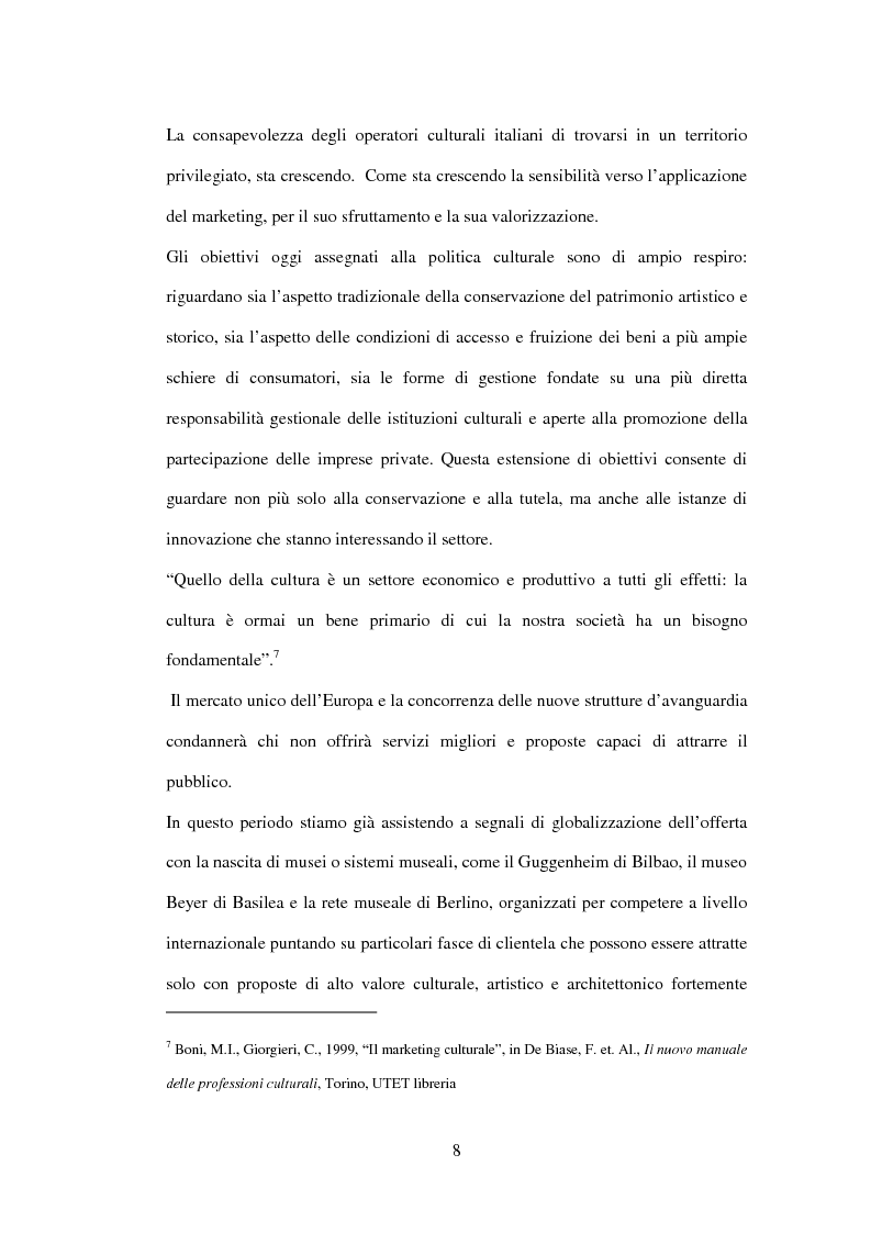 Anteprima della tesi: Marketing delle arti e della cultura: principi, strumenti, applicazioni, Pagina 8