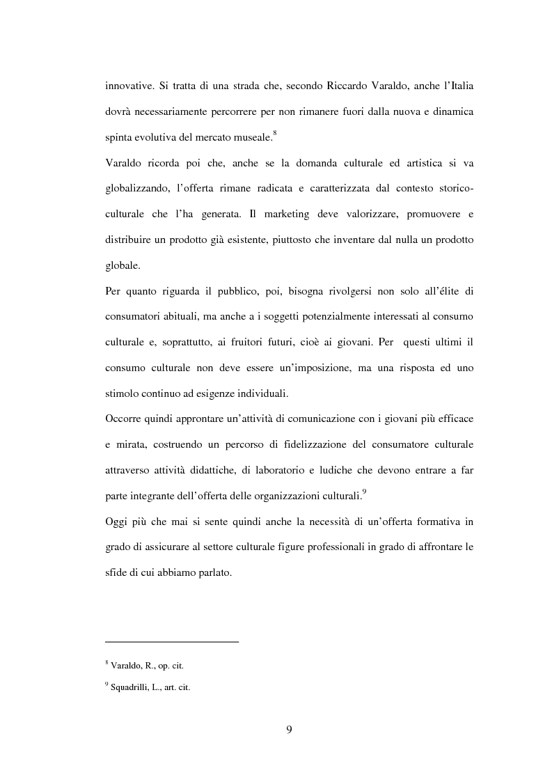 Anteprima della tesi: Marketing delle arti e della cultura: principi, strumenti, applicazioni, Pagina 9