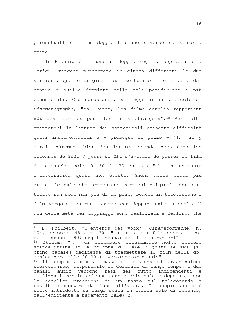 Estratto dalla tesi: Il problema della traduzione nel doppiaggio cinematografico in Italia