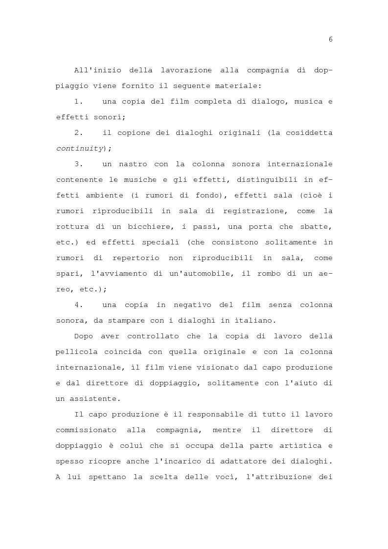 Anteprima della tesi: Il problema della traduzione nel doppiaggio cinematografico in Italia, Pagina 12