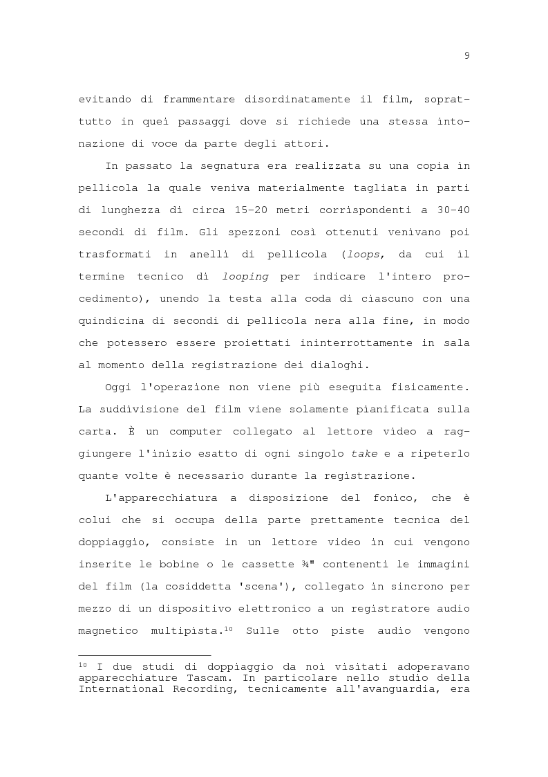 Anteprima della tesi: Il problema della traduzione nel doppiaggio cinematografico in Italia, Pagina 15