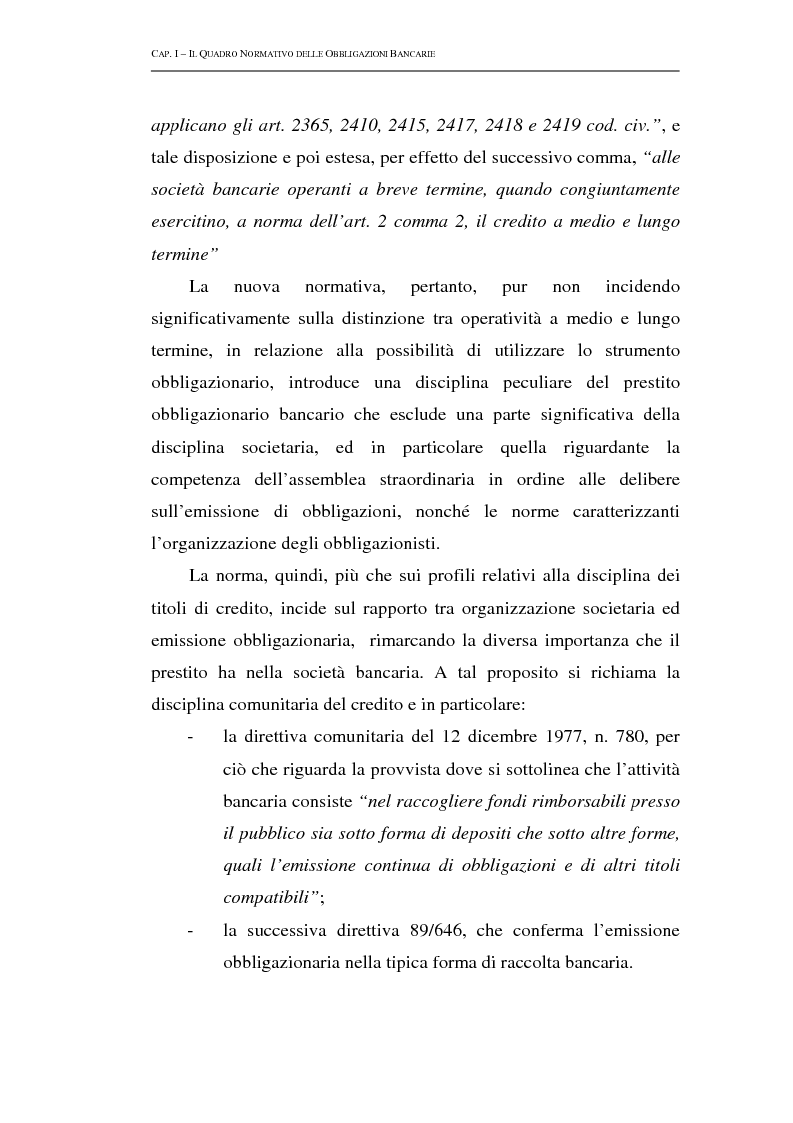 Anteprima della tesi: Le obbligazioni bancarie: profili normativi e implicazioni gestionali, Pagina 10