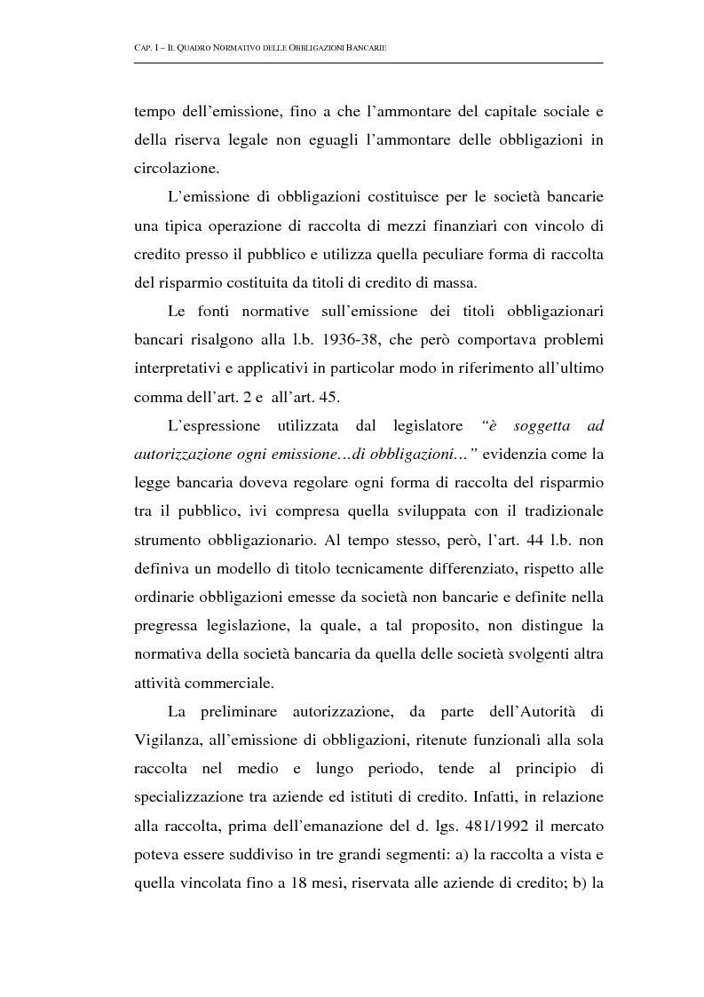 Anteprima della tesi: Le obbligazioni bancarie: profili normativi e implicazioni gestionali, Pagina 6