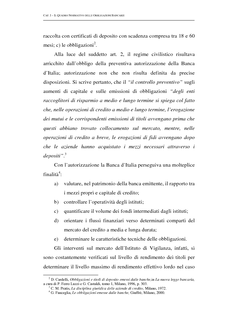 Anteprima della tesi: Le obbligazioni bancarie: profili normativi e implicazioni gestionali, Pagina 7