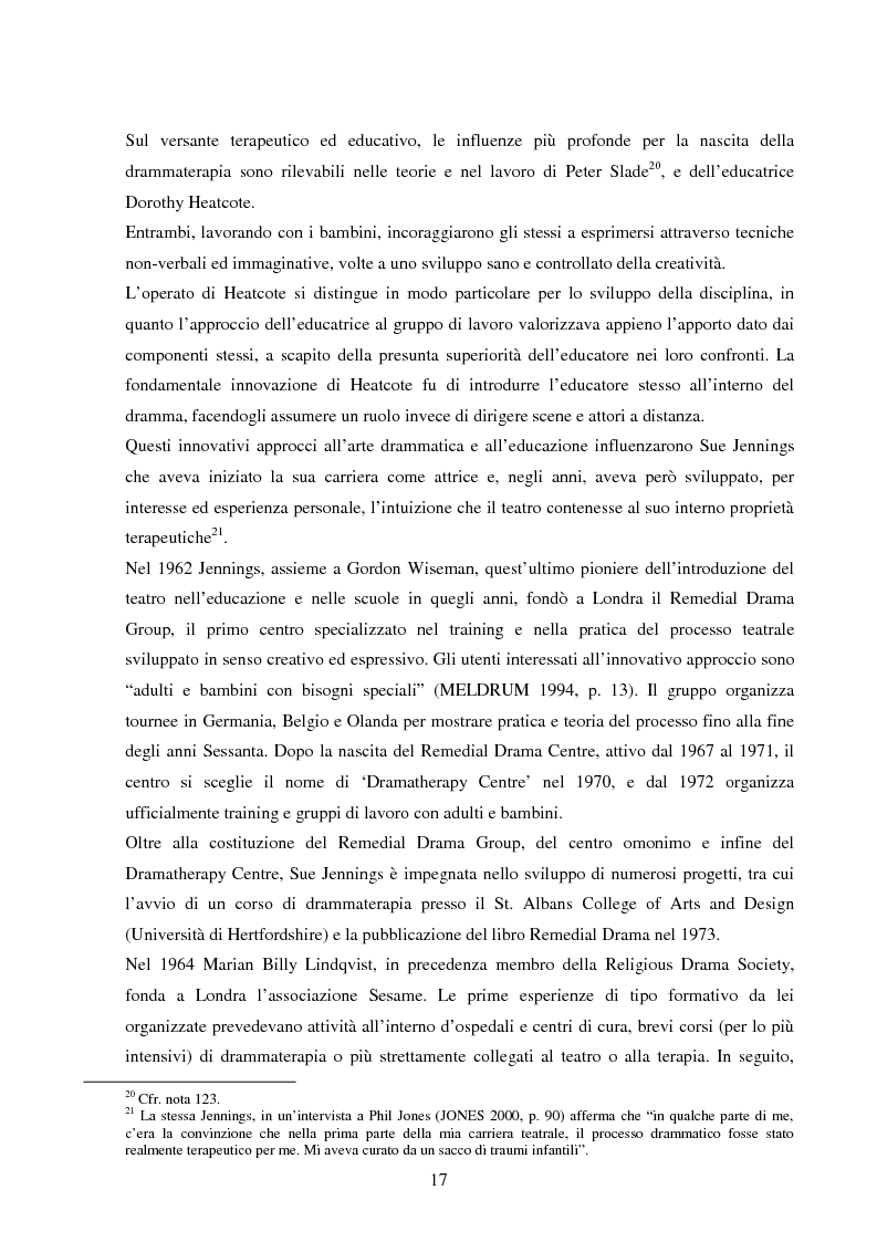 Anteprima della tesi: Esperienze di teatro e terapia in Italia dal 1990 al 2002, Pagina 17