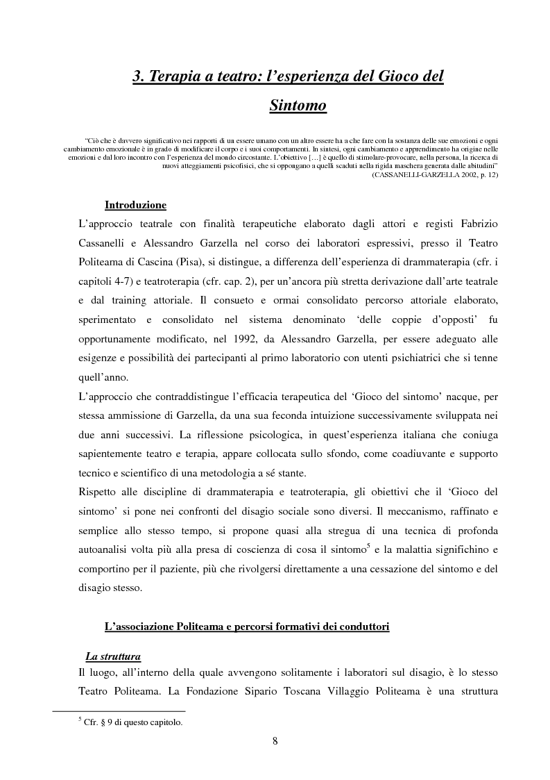 Anteprima della tesi: Esperienze di teatro e terapia in Italia dal 1990 al 2002, Pagina 8