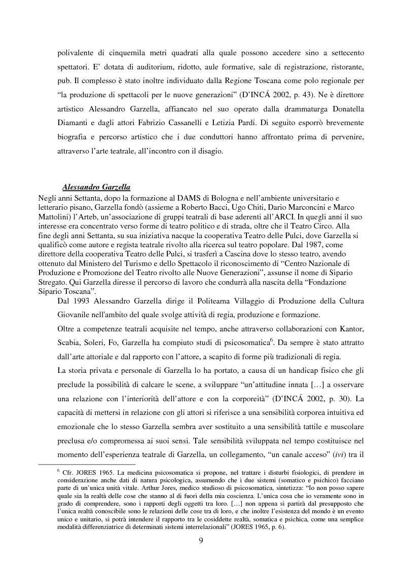 Anteprima della tesi: Esperienze di teatro e terapia in Italia dal 1990 al 2002, Pagina 9